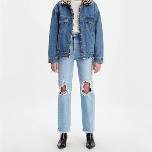 Levi's Light Blue Ribcage Straight Jeans